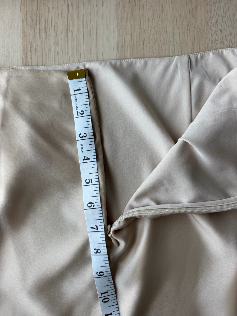 Antonio Melani Priscilla Skirt Womens 8 Taupe Satin Midi NWT Lined Formal $120 - Picture 7 of 14
